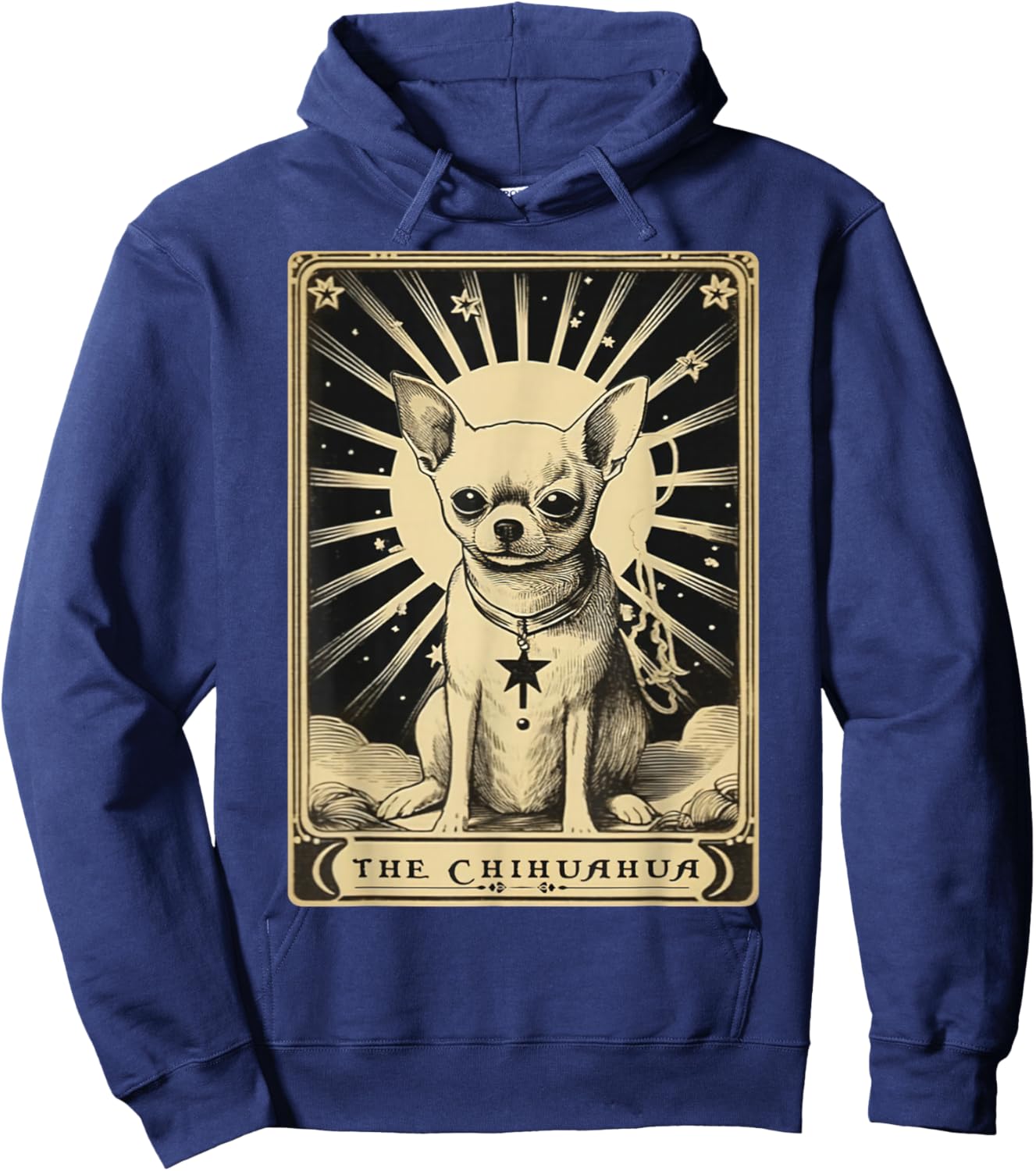 Chihuahua Vintage Tarot Card | Chihuahua Mom Hoodie - Hoodie | Navy