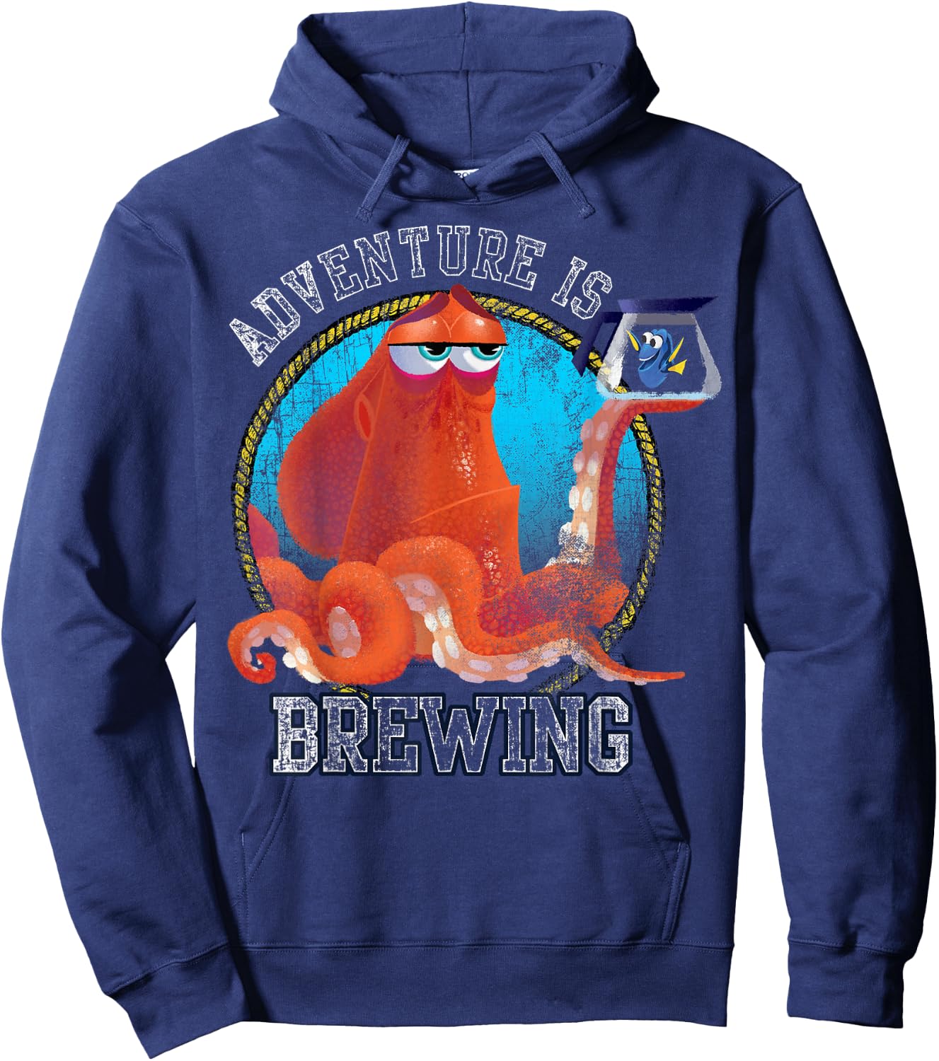 Disney Pixar Finding Dory Hank and Dory Adventure is Brewing Small Hoodie - Hoodie | Navy