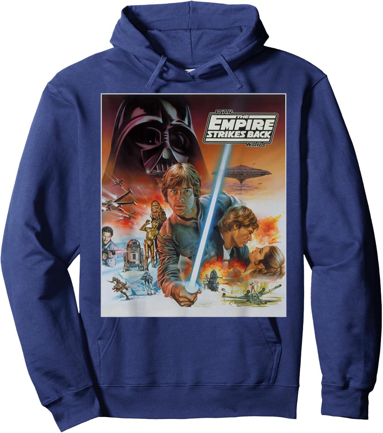 Star Wars The Empire Strikes Back Luke Skywalker Vintage Hoodie - Hoodie | Navy