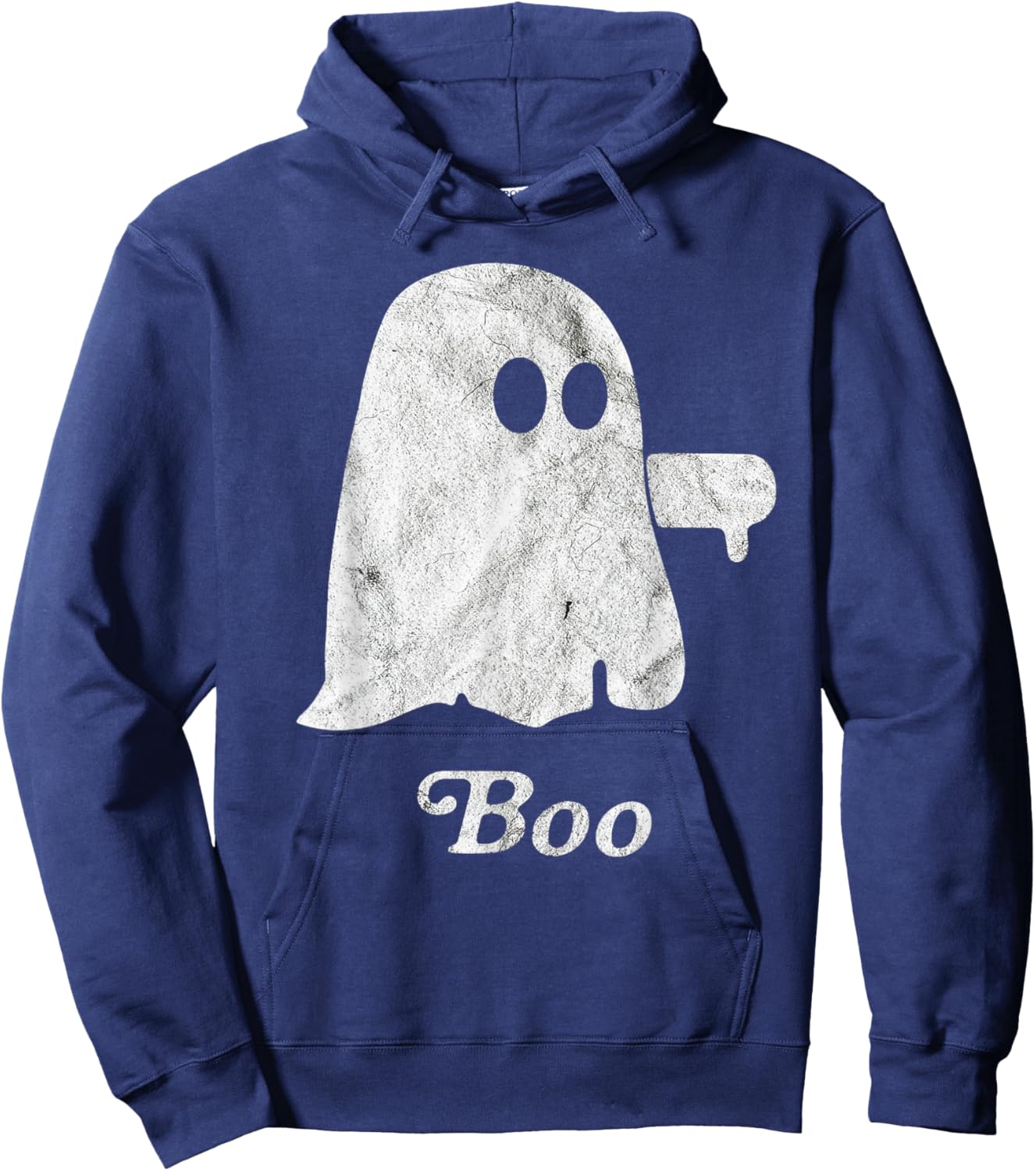 Boo Ghost Disapproval Ghost Halloween Funny Lazy Costume Hoodie - Hoodie | Navy