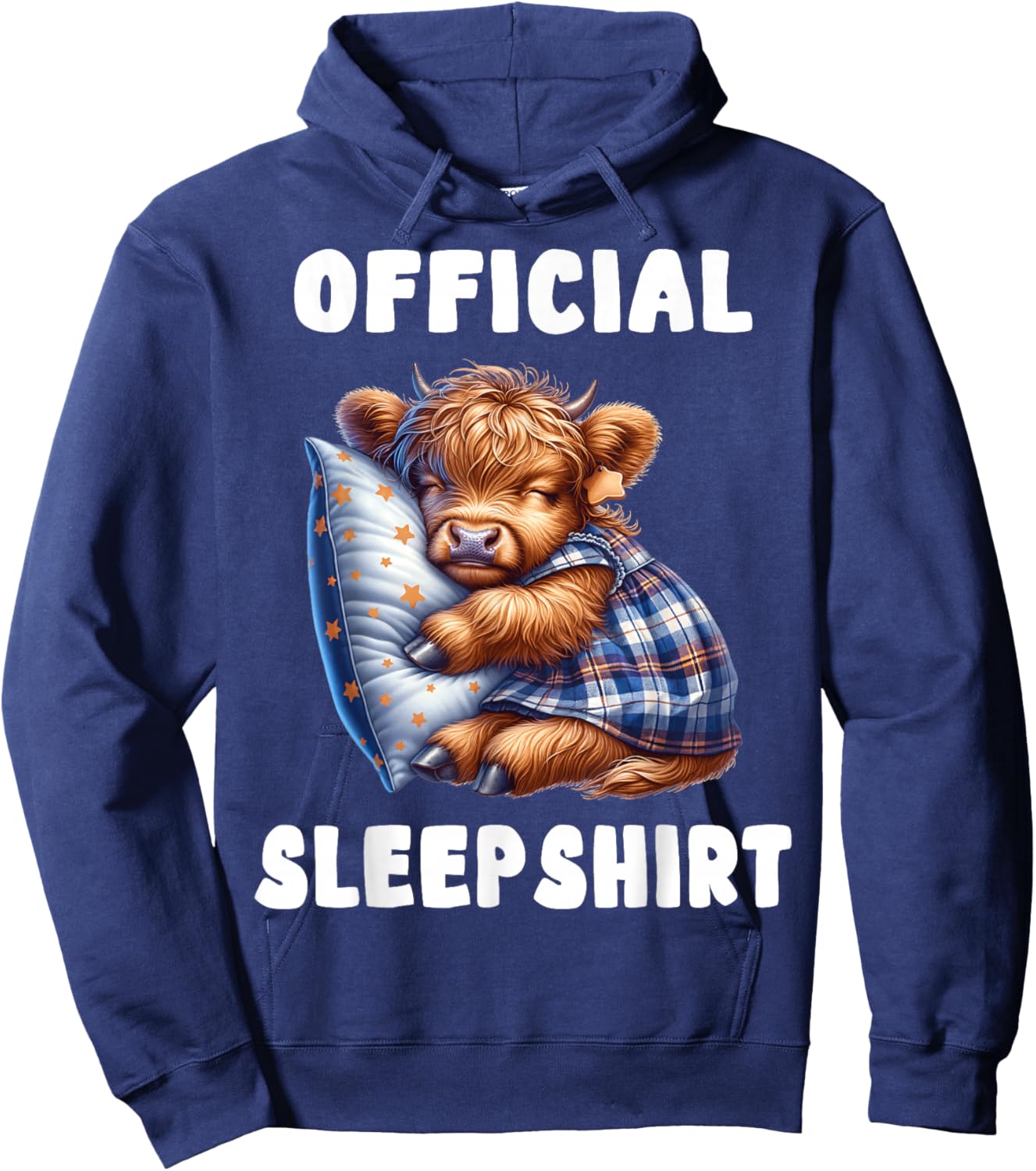 Highland_cow - Official Sleepshirt Pajamas Nightgown Hoodie - Hoodie | Navy