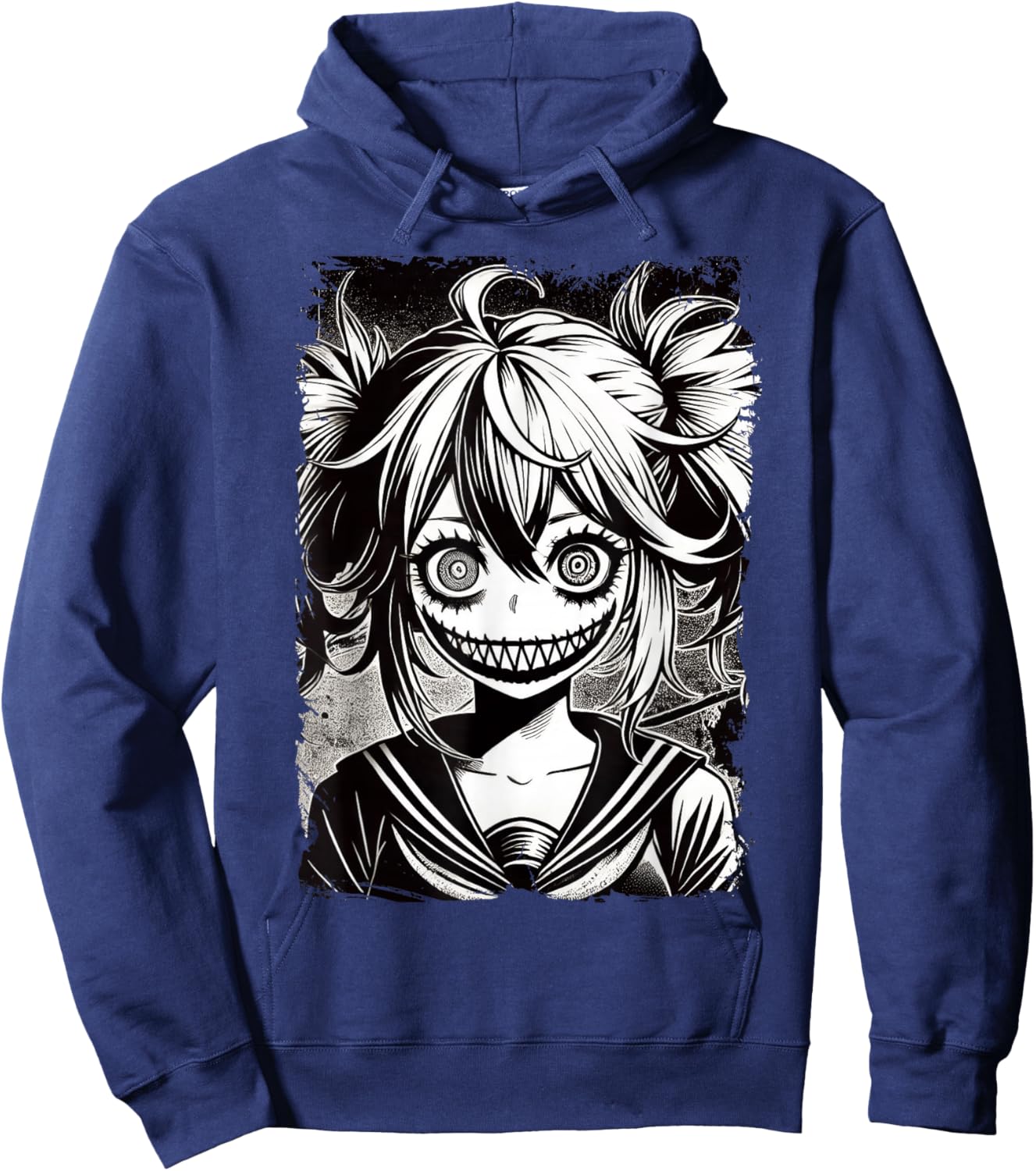 Anime Horror Manga, Aesthetic Japanese Creepy Kawaii Goth Hoodie - Hoodie | Navy