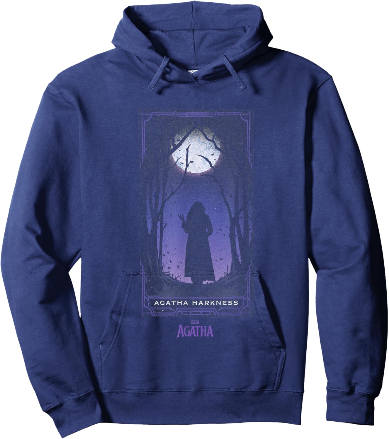 Marvel Agatha All Along Purple Agatha Tarot Card Vintage Hoodie - Hoodie | Navy
