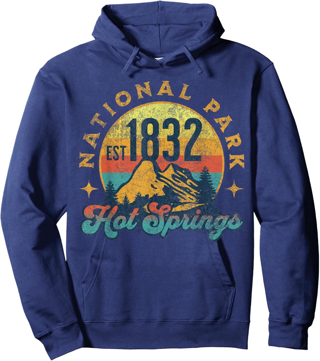Hot Springs Arkansas Nature Mountains Hiking Outdoors Hoodie - Hoodie | Navy