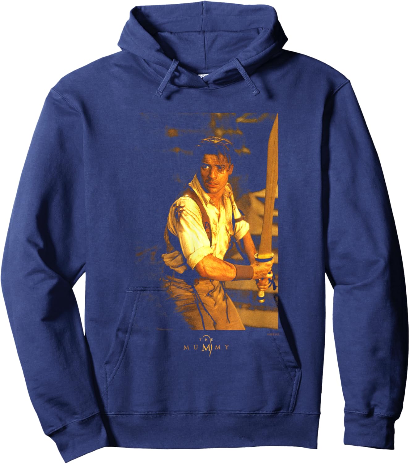 The Mummy Rick O'Connell Wielding Sword Poster Hoodie - Hoodie | Navy