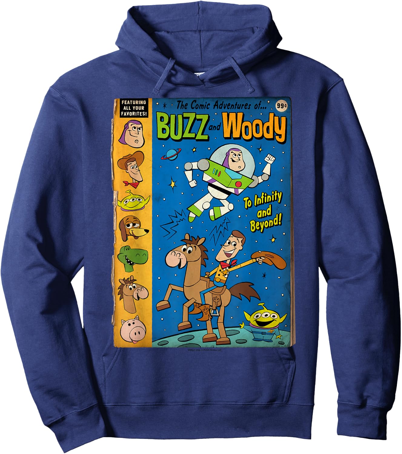 Disney Pixar Toy Story Comic Adventures Of Buzz & Woody Hoodie - Hoodie | Navy