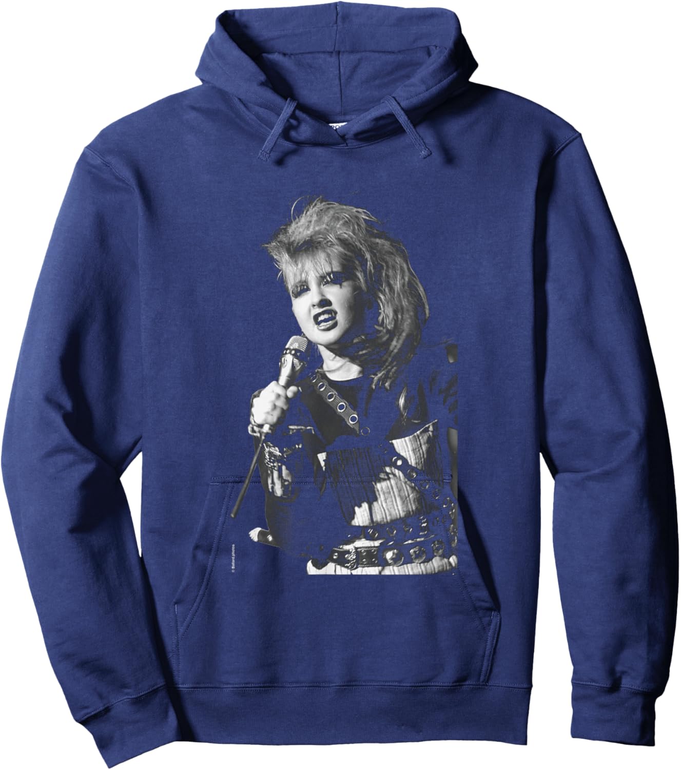 Pop Singer Cyndi Lauper Live by Allan Ballard Hoodie - Hoodie | Navy