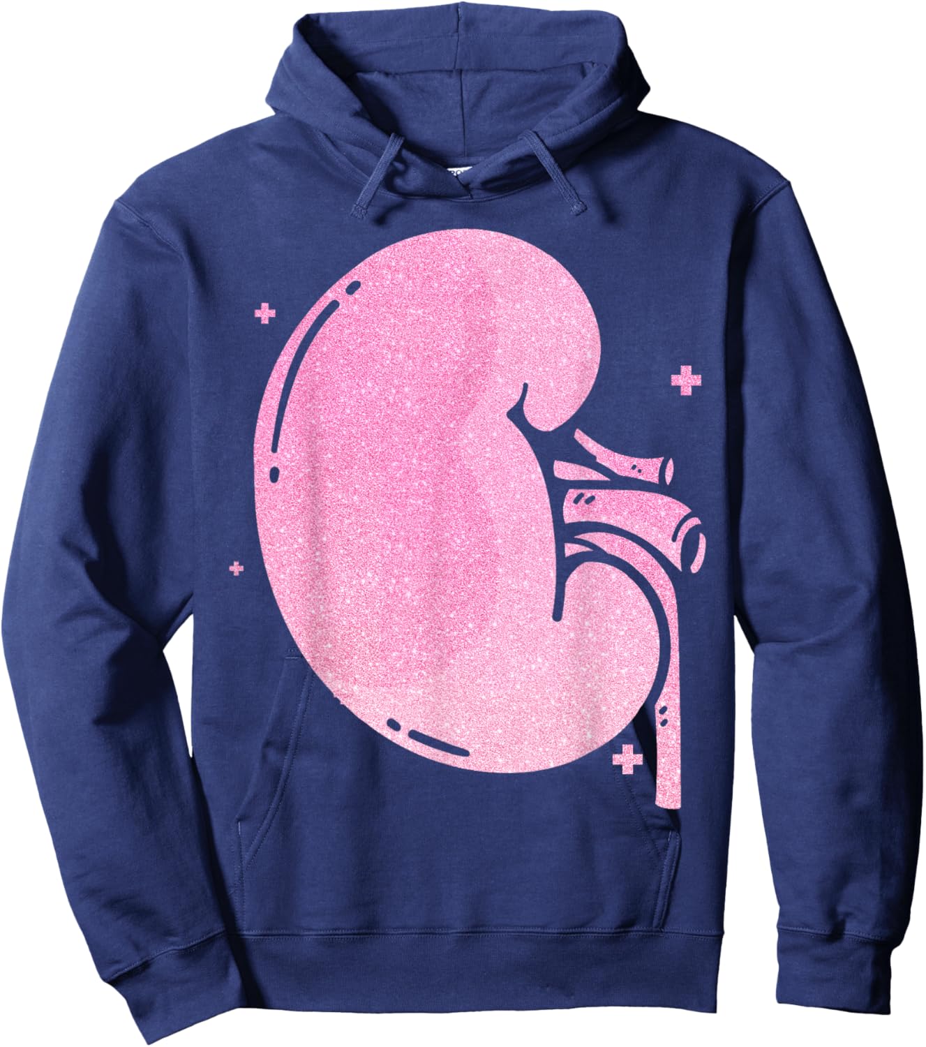 Dialysis Nurse Tech Technician Kidney Pink Diamonds Hoodie - Hoodie | Navy