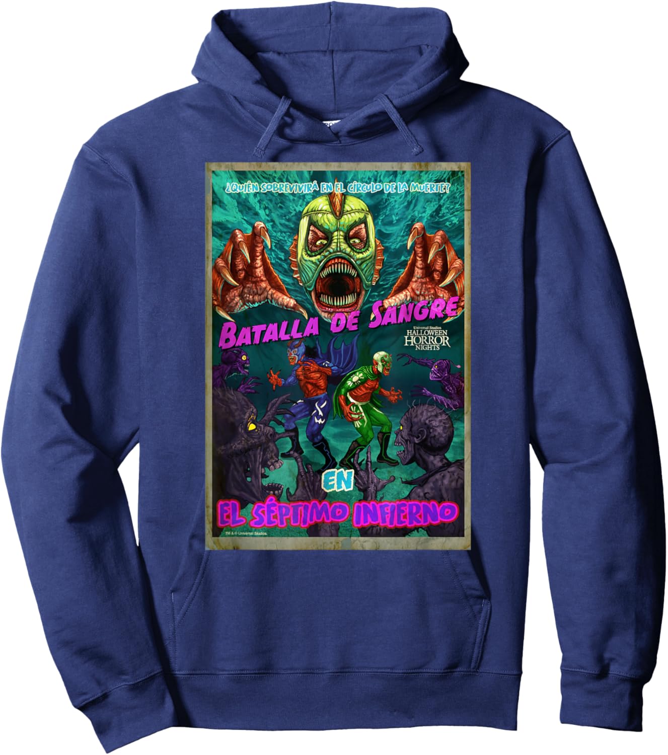 Universal Halloween Horror Nights Blood Battle with Monsters Hoodie - Hoodie | Navy