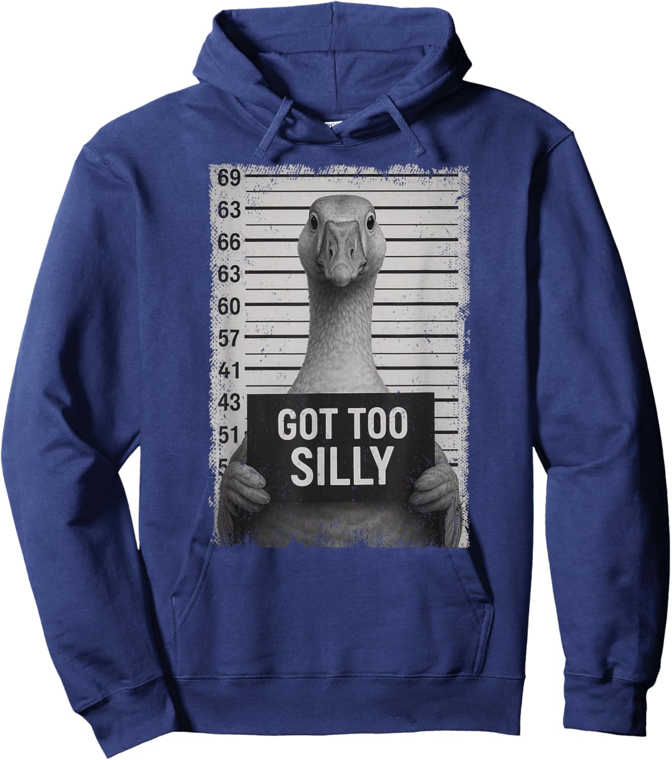 Funny Goose Got Silly Meme Animal Lover Mugshot Boys Girls Hoodie - Hoodie | Navy