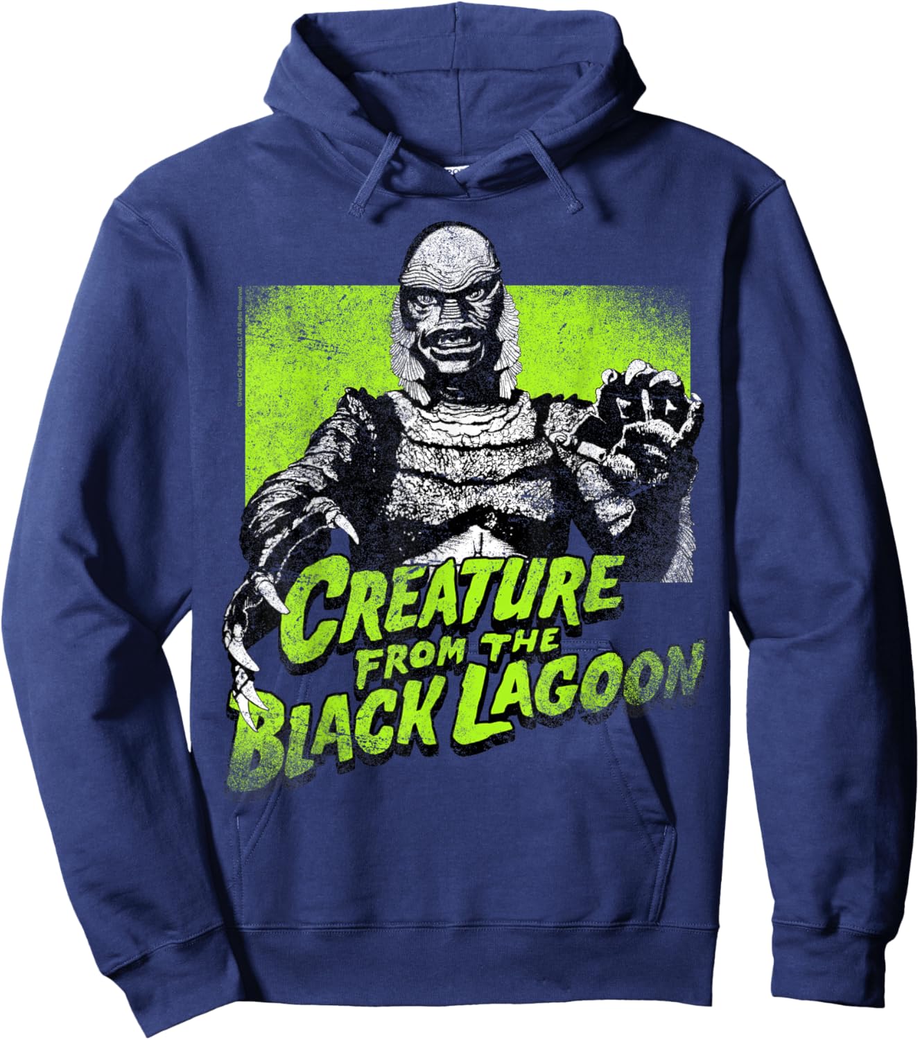 Universal Monsters Creature From The Black Lagoon Green Hoodie - Hoodie | Navy
