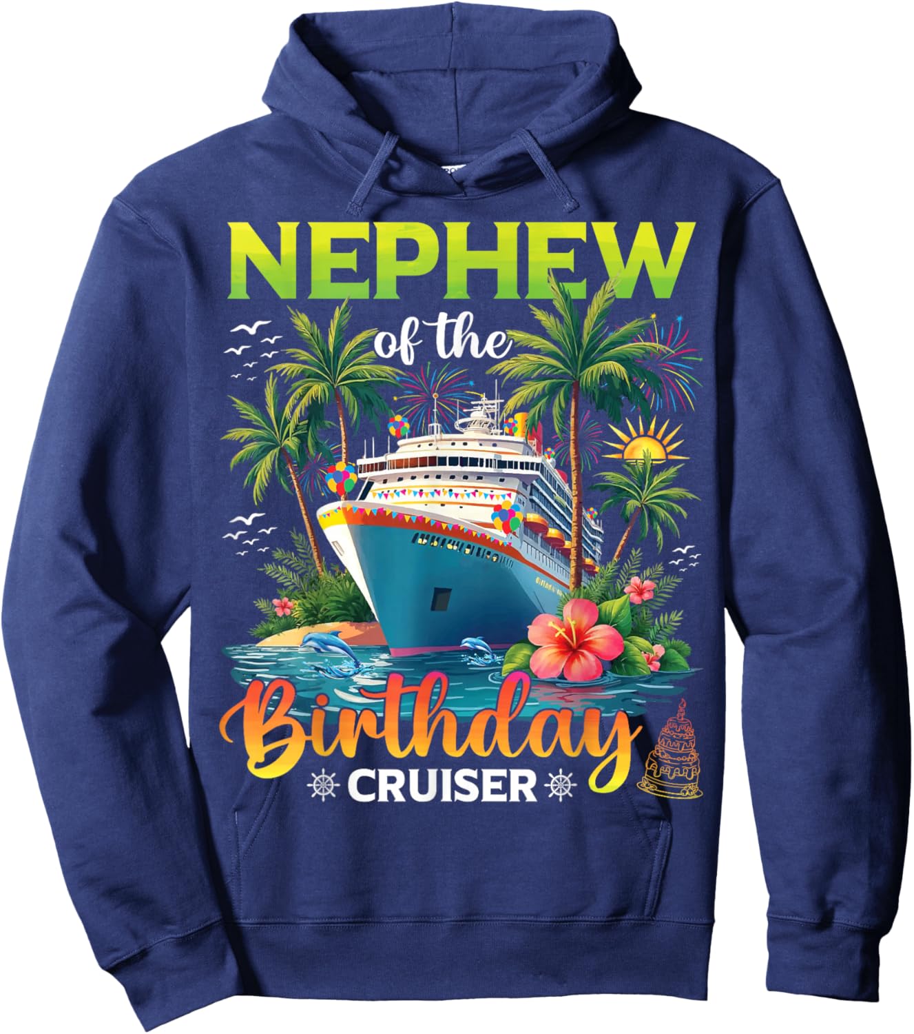 Family Matching Nephew of The Birthday Cruiser Hoodie - Hoodie | Navy