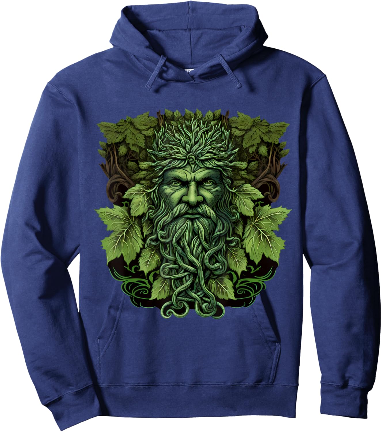 Traditional Pagan Celtic Greenman Hoodie - Hoodie | Navy