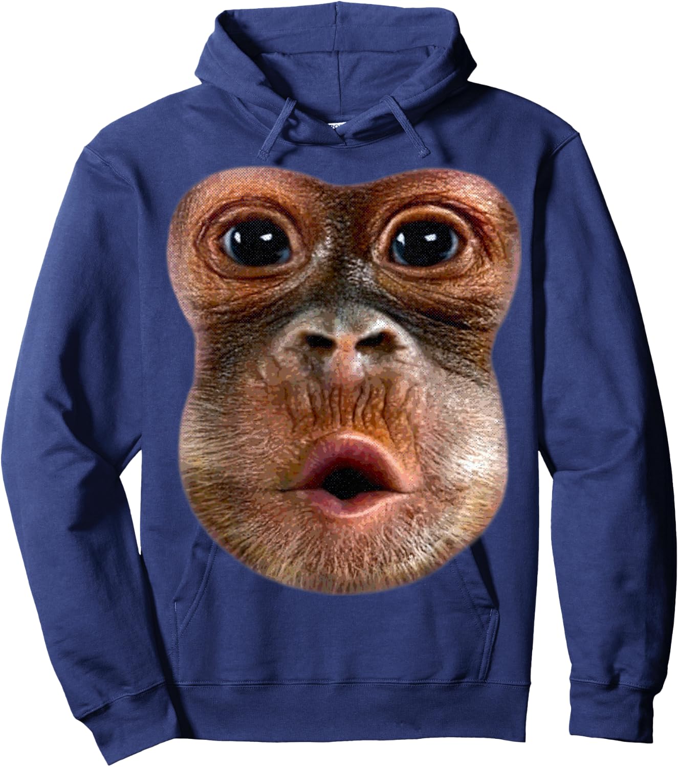 Monkey Stomach Blow Face Funny Meme Halloween Costume Hoodie - Hoodie | Navy