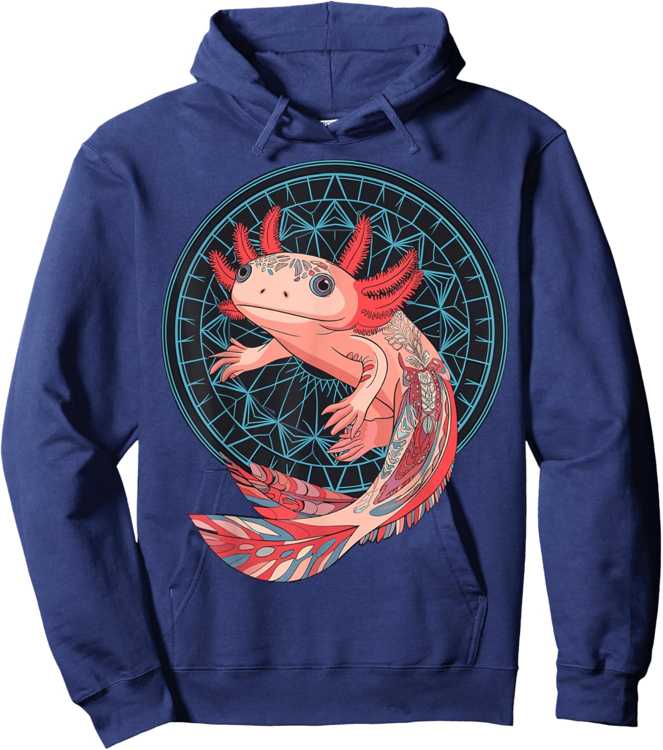 Aztec Axolotl Hoodie - Hoodie | Navy