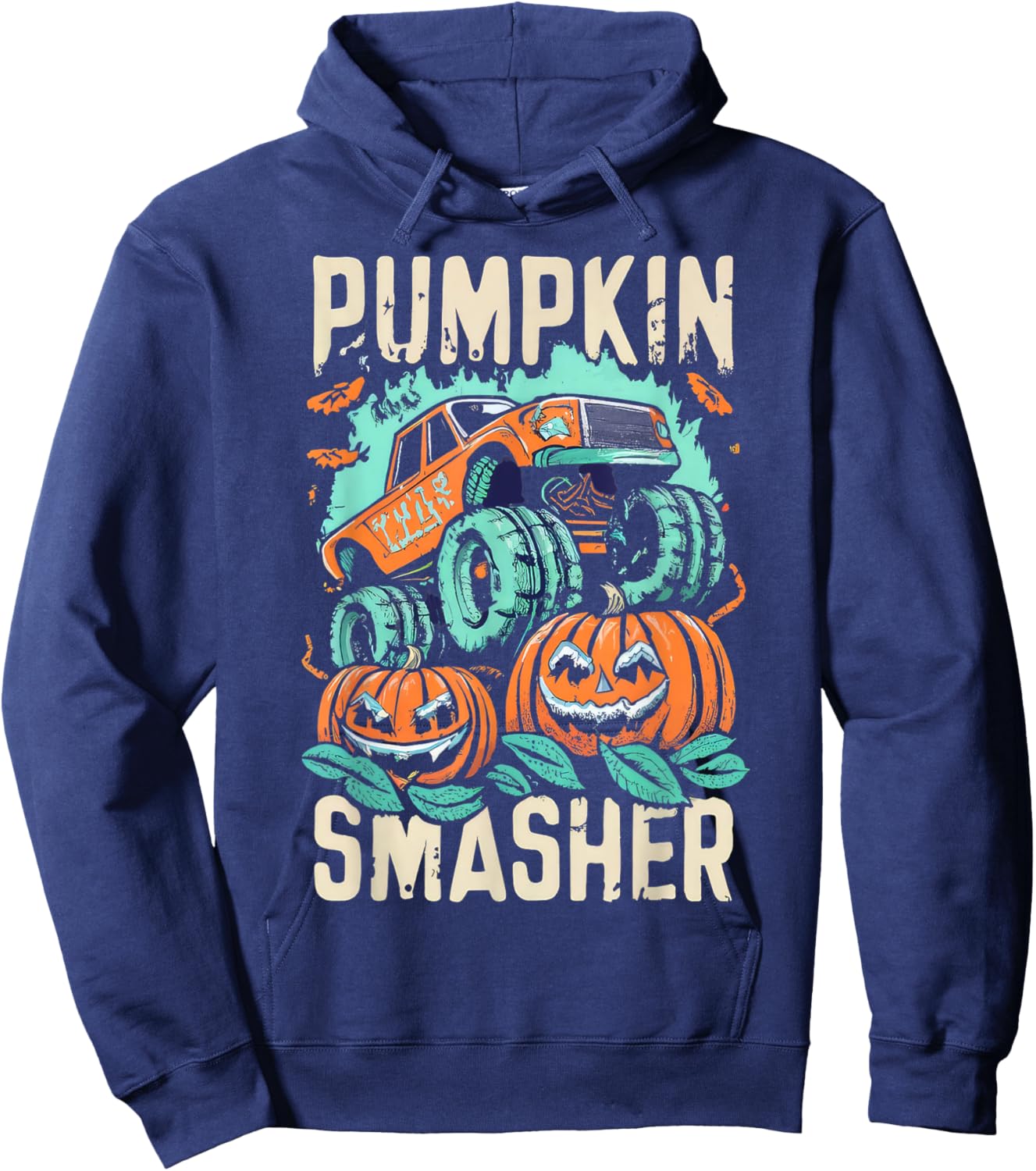 Halloween Monster Truck Halloween Costume Hoodie - Hoodie | Navy