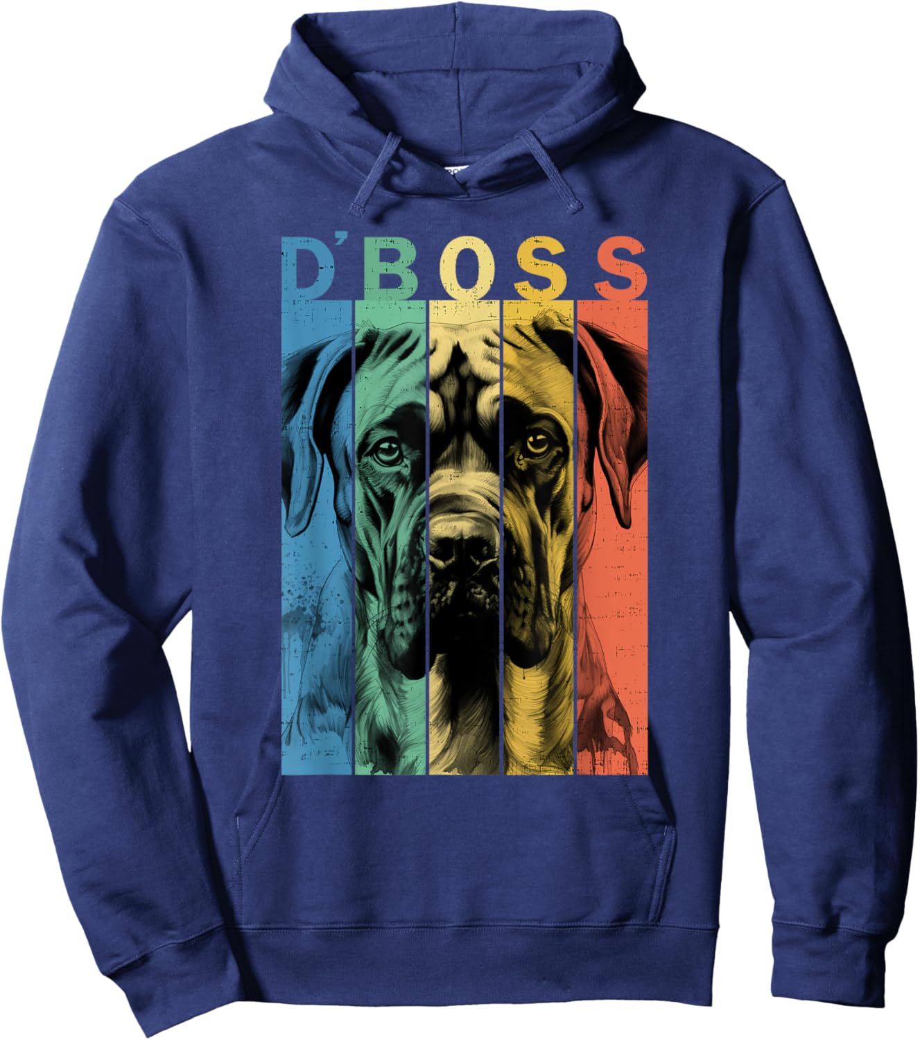 Der lustige Boerboel Boss Mama Papa Hundeliebhaber Hoodie - Hoodie | Navy