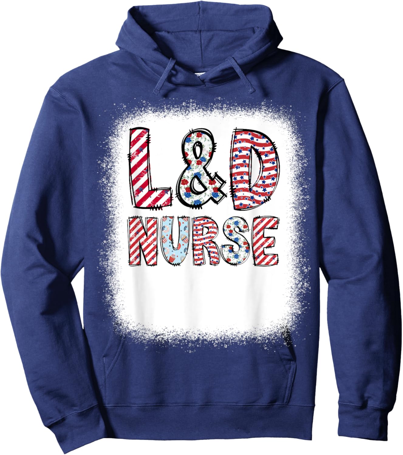 4th of July L&D Labor and Delivery Nurse Independence Day Kids Men Hoodie - Hoodie | Navy