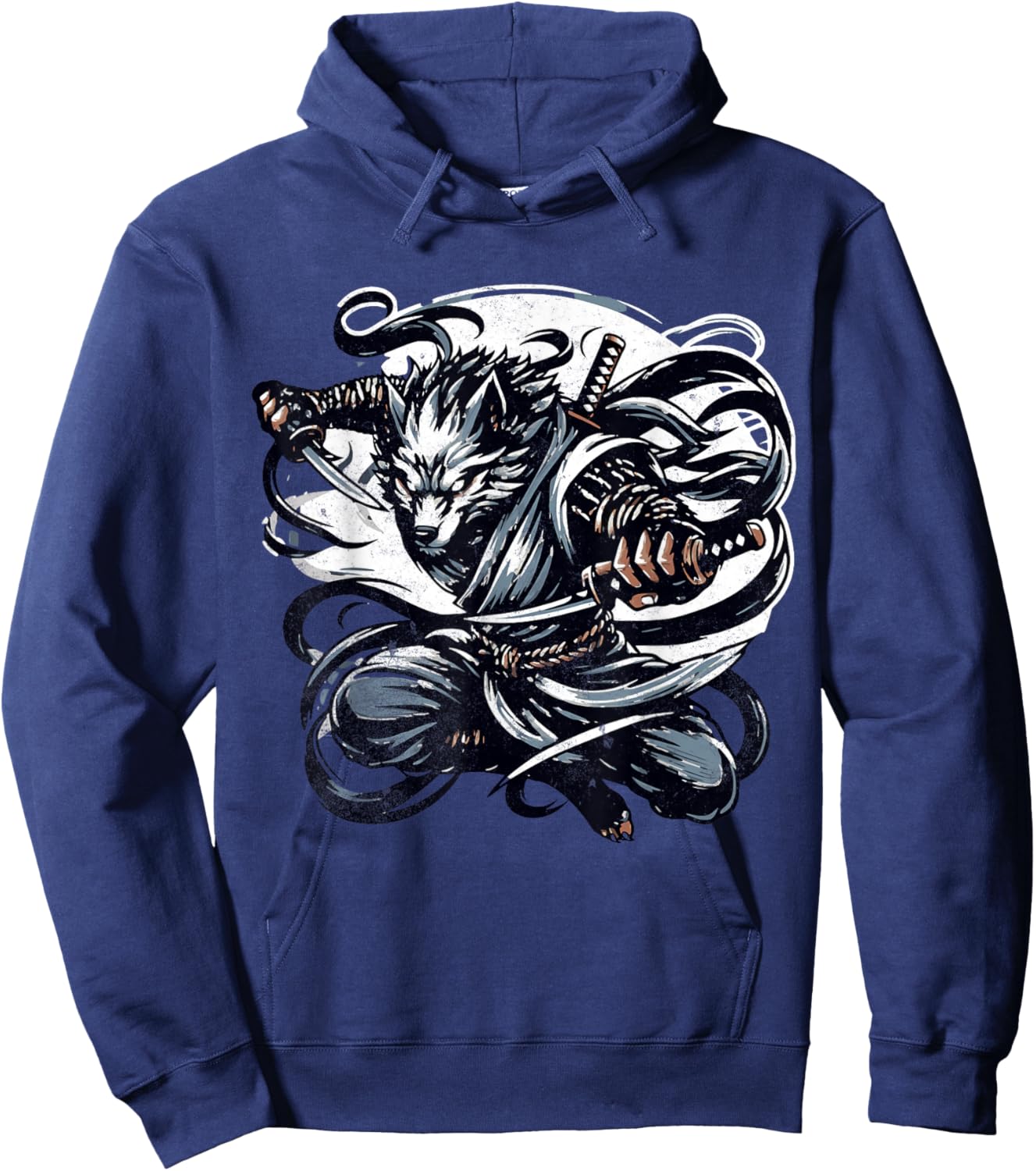 Werewolf Ninja Mystique Mythical Wolf Ninja Anime Hoodie - Hoodie | Navy