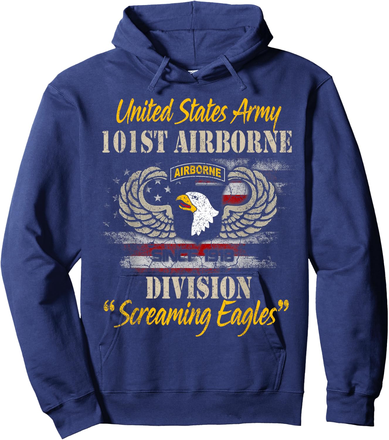 U.S Army 101st Airborne Division Veteran Veterans Day Hoodie - Hoodie | Navy