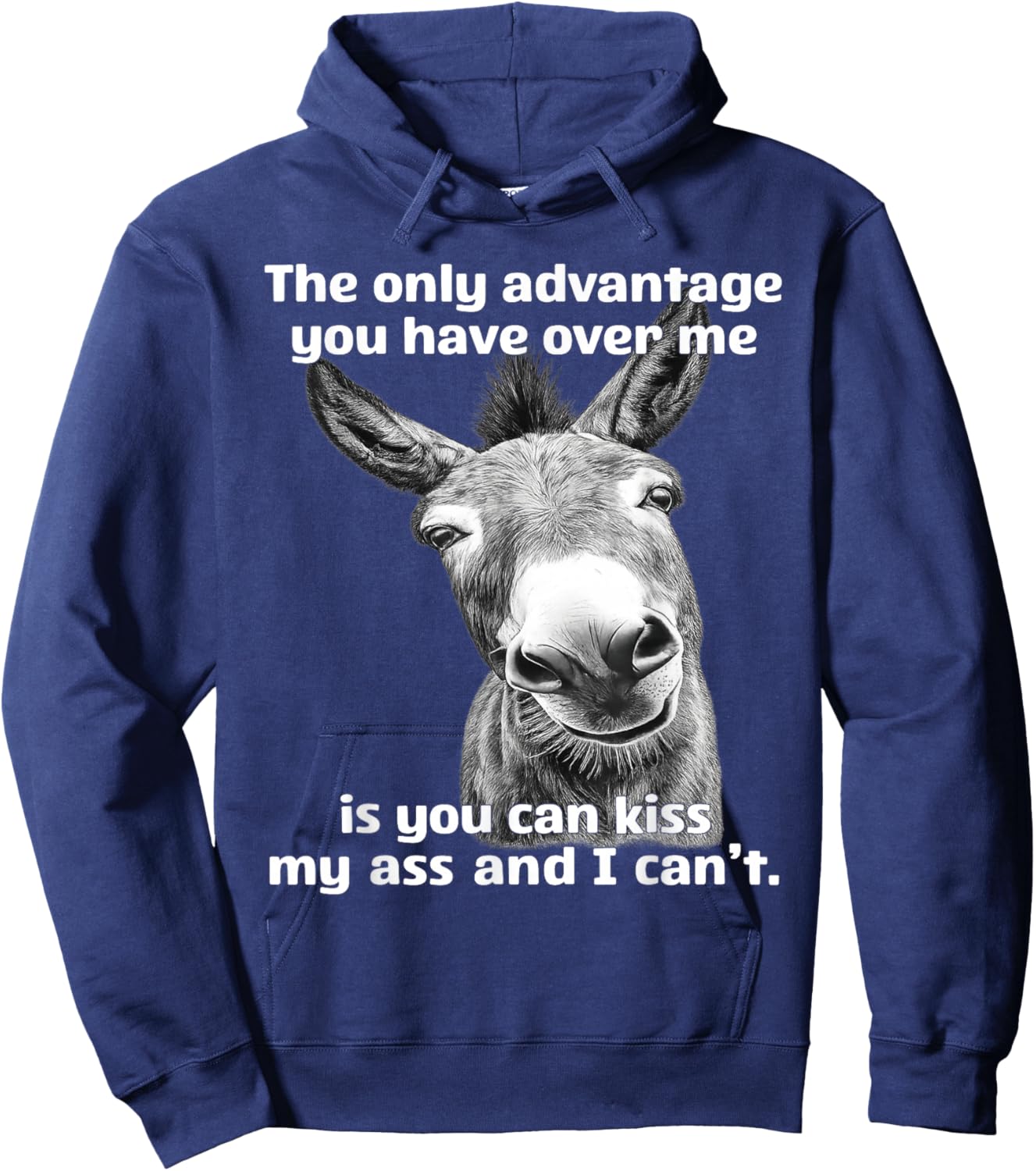 The Only Advantage You Have Over Me is You Can Kiss My Ass Hoodie - Hoodie | Navy