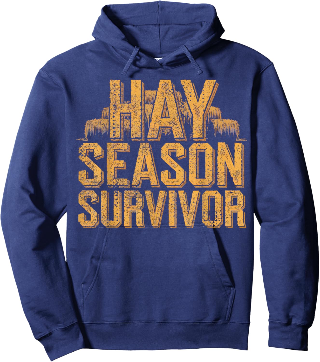 Funny Farmer Hay Season Survivor Farm Hoodie - Hoodie | Navy