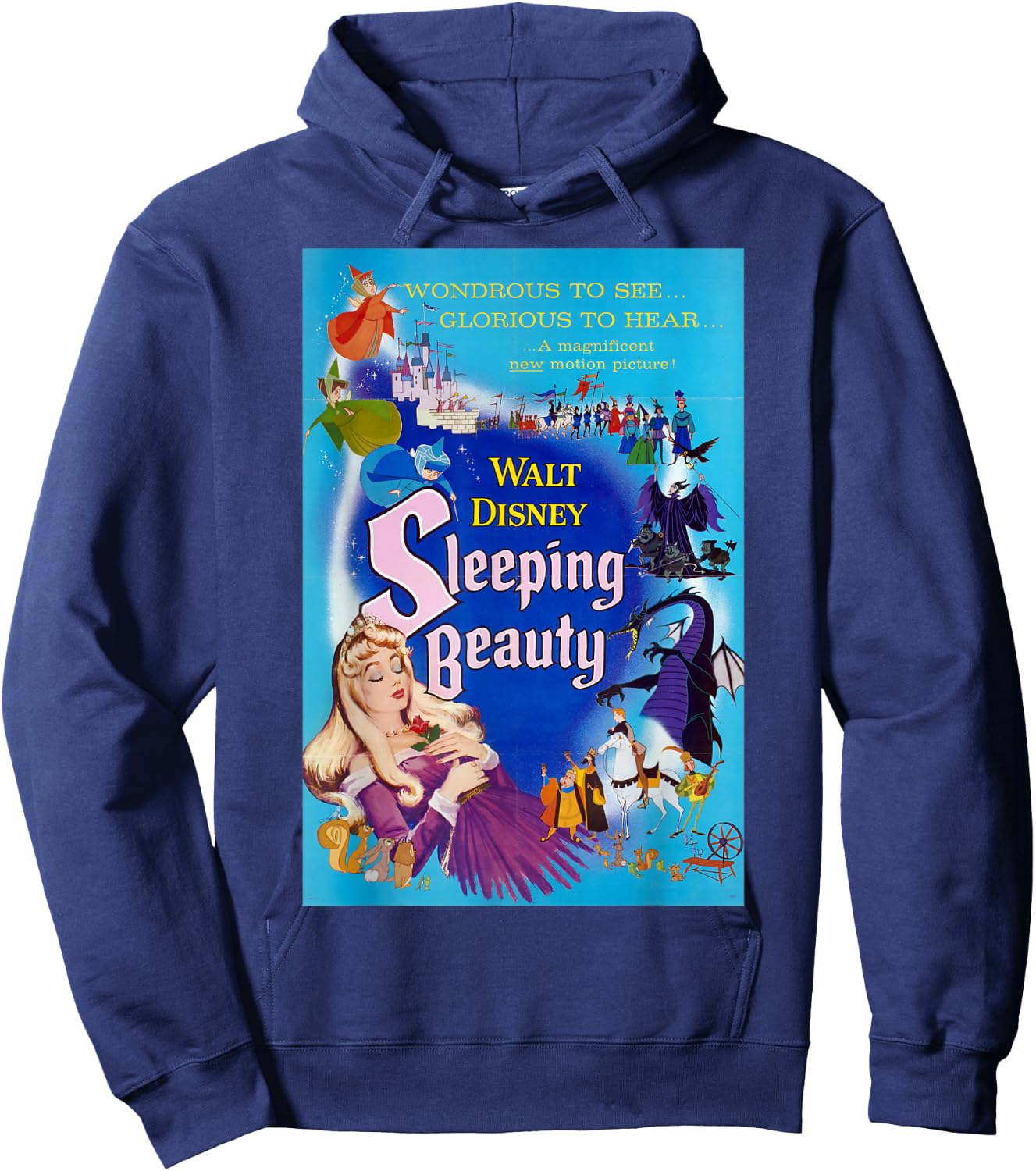 Disney Sleeping Beauty Classic Poster Hoodie - Hoodie | Navy