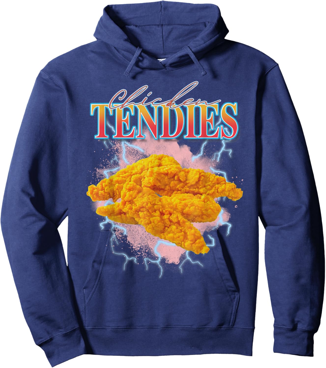Chicken Tendies Heavy Metal World Tour Hardcore Music Hoodie - Hoodie | Navy