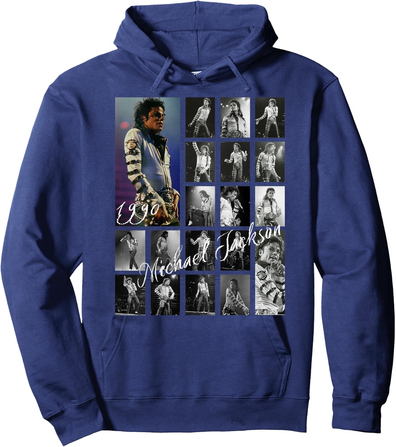 MJ-077_Back Printed Hoodie - Hoodie | Navy