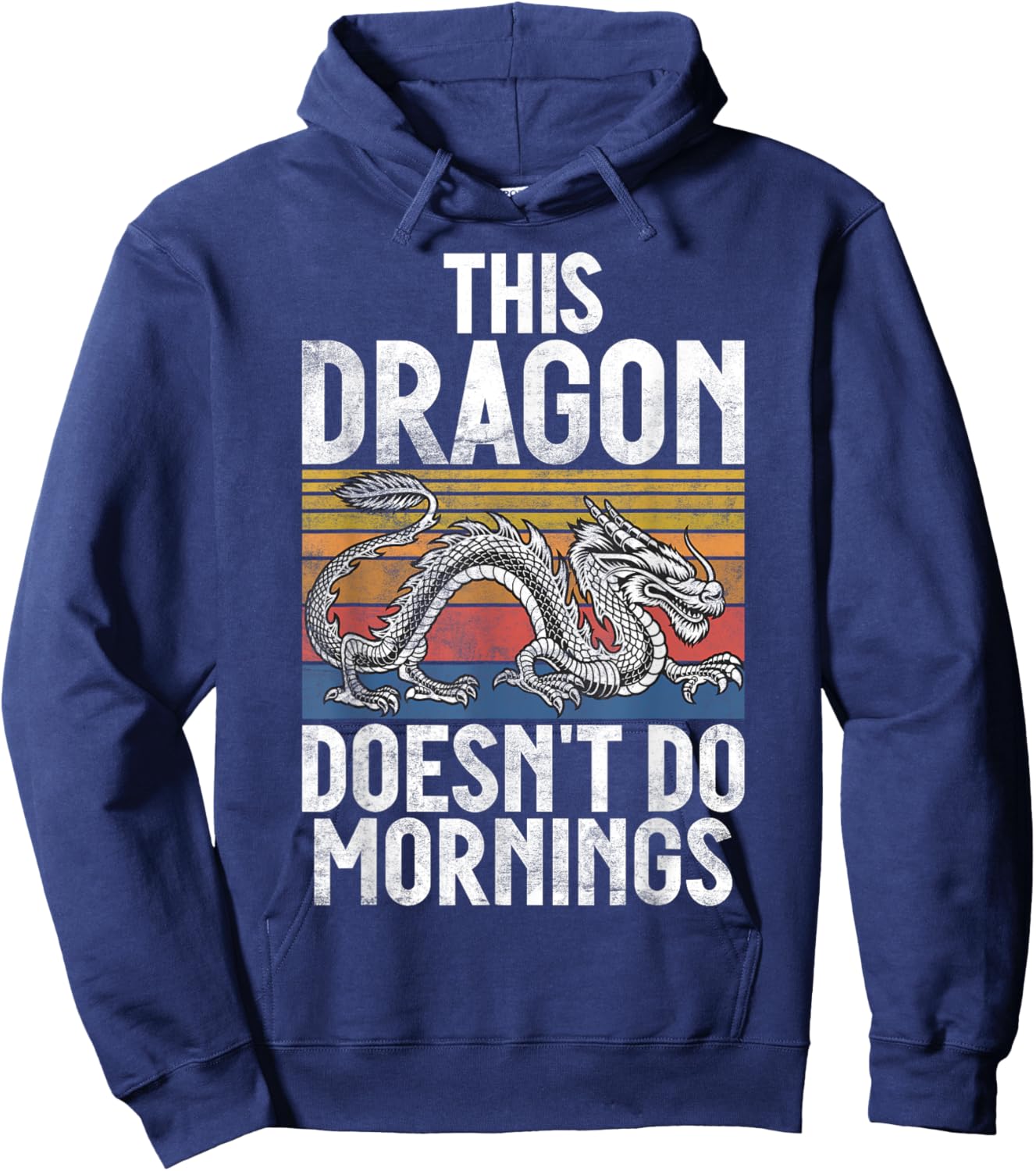 This Dragon doesnt do Mornings Dragon Hoodie - Hoodie | Navy