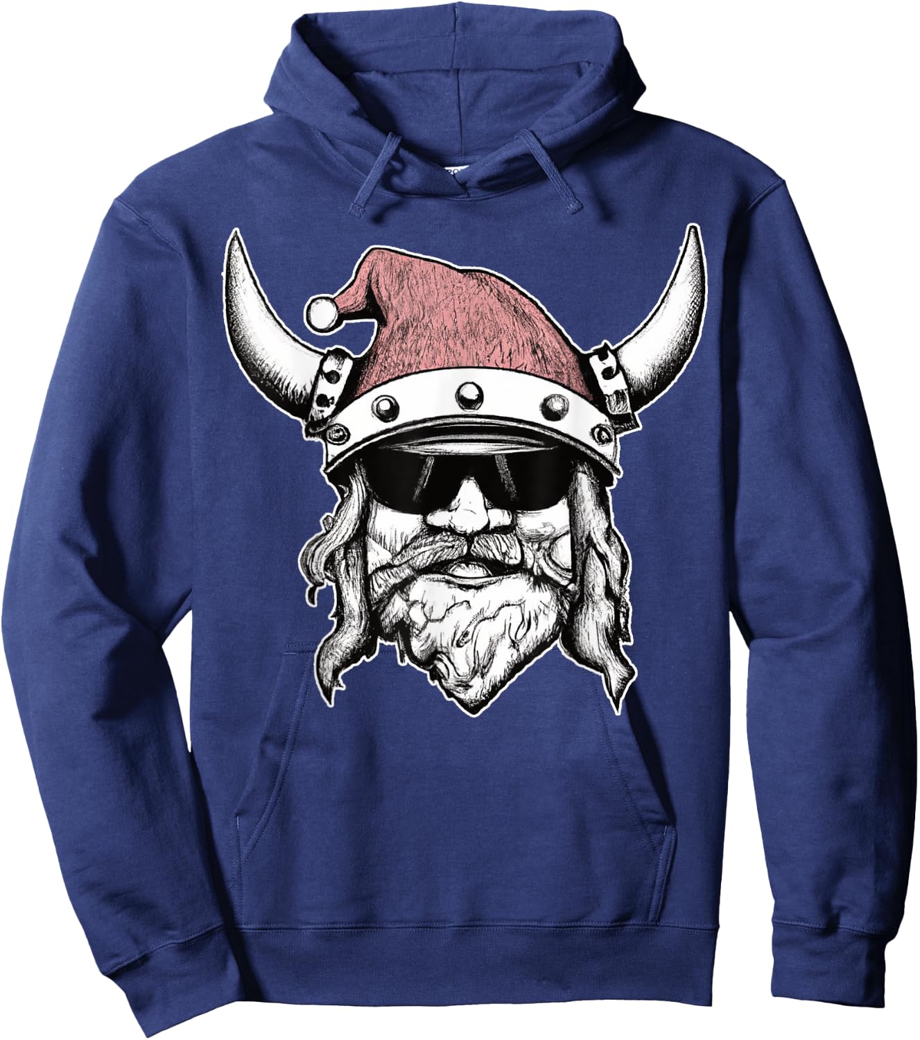 VIKING SANTA COOL YULE Norse Christmas Hoodie - Hoodie | Navy