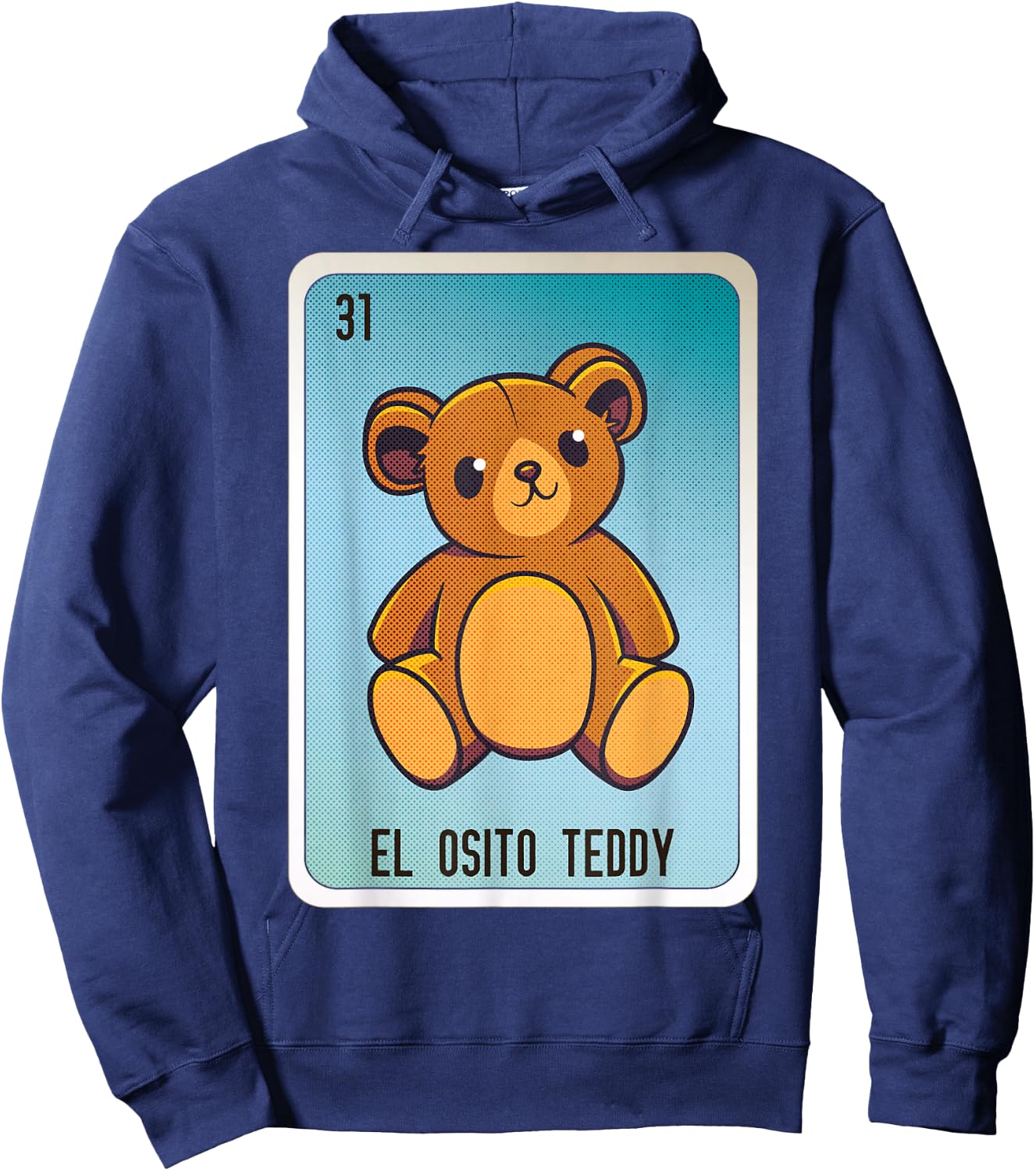 El Osito Teddy Mexican Slang Chicano Bingo Cards Hoodie - Hoodie | Navy