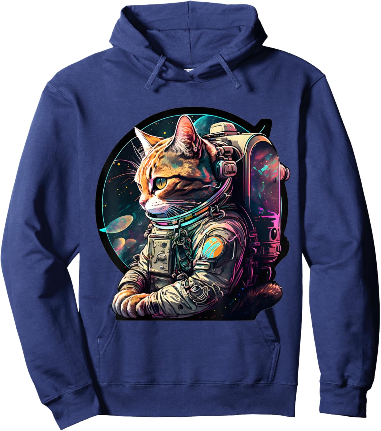 catstronaut Hero Universe Space Cat Astronaut With Spacesuit Hoodie - Hoodie | Navy