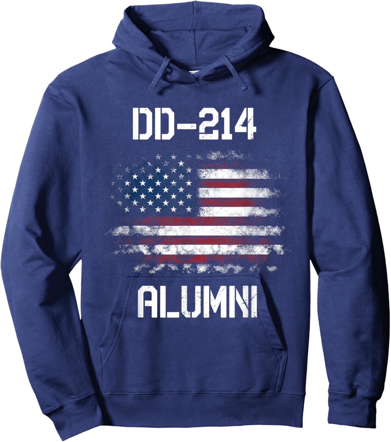 DD-214 Alumni USA Flag Military Service Veteran Soldiers Men Hoodie - Hoodie | Navy