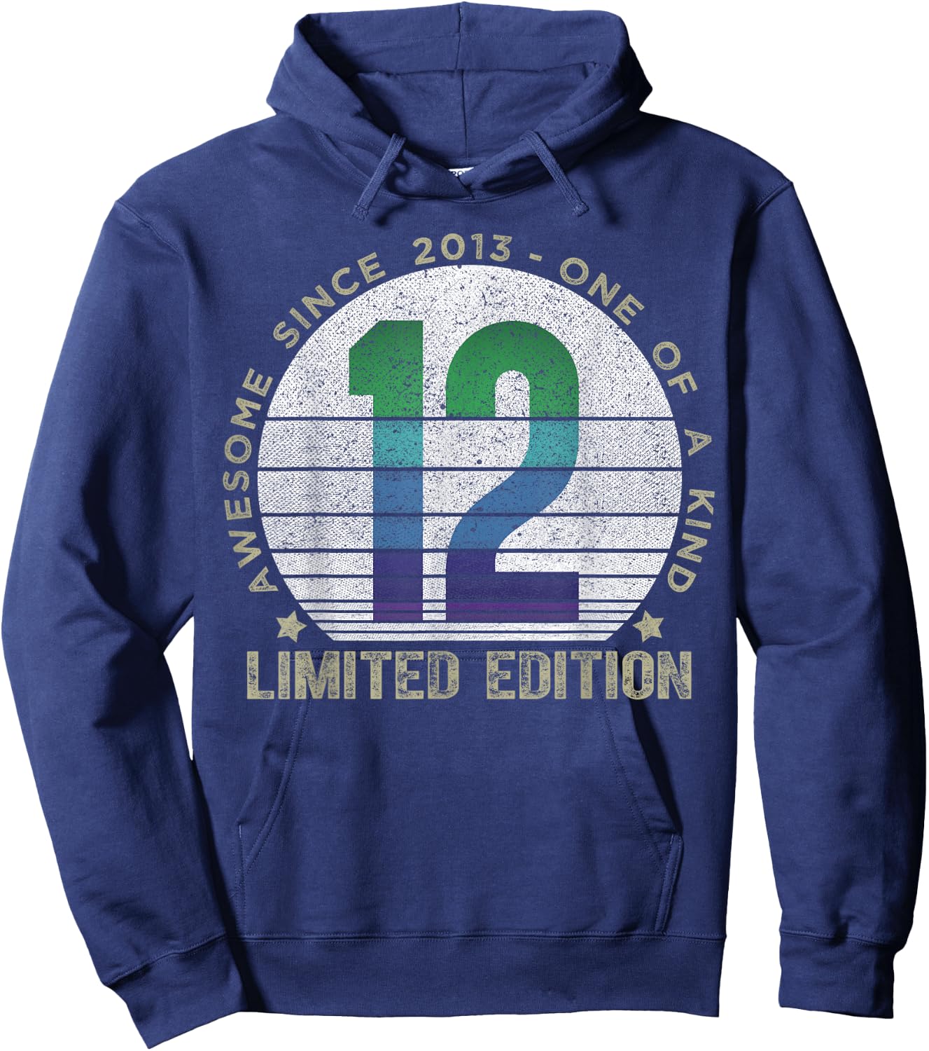 12 Year Old Gifts Vintage 2013 Limited Edition 12th Birthday Hoodie - Hoodie | Navy