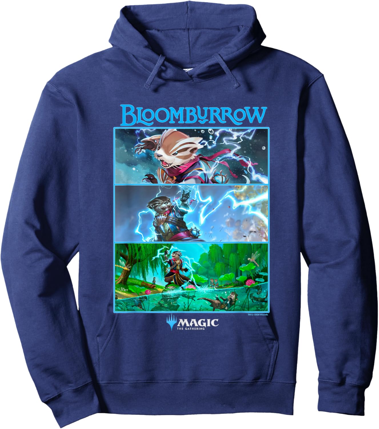 Magic: The Gathering Bloomburrow Panels Hoodie - Hoodie | Navy