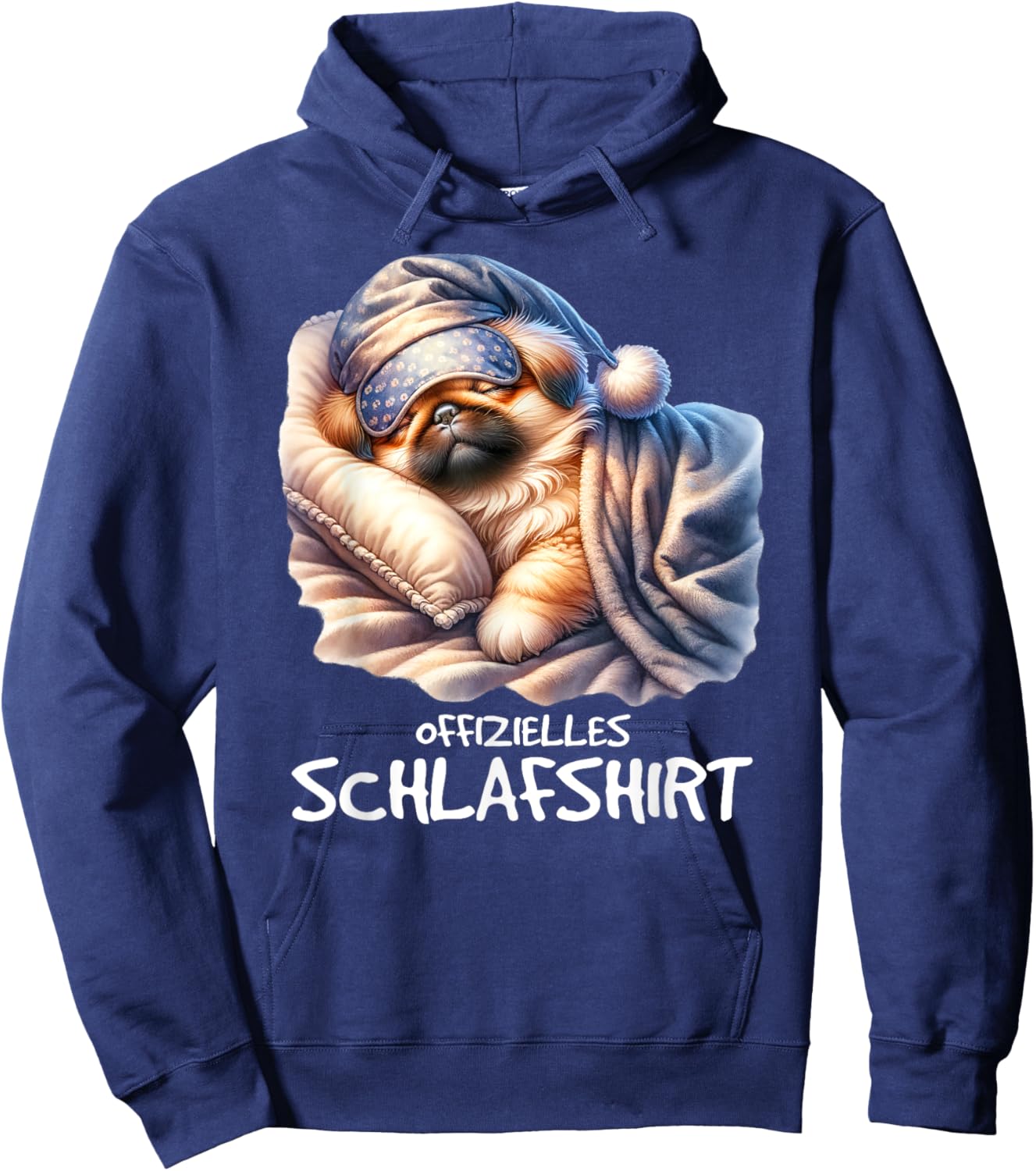 Offizielles Schlafshirt Hund Pekinese Hoodie - Hoodie | Navy