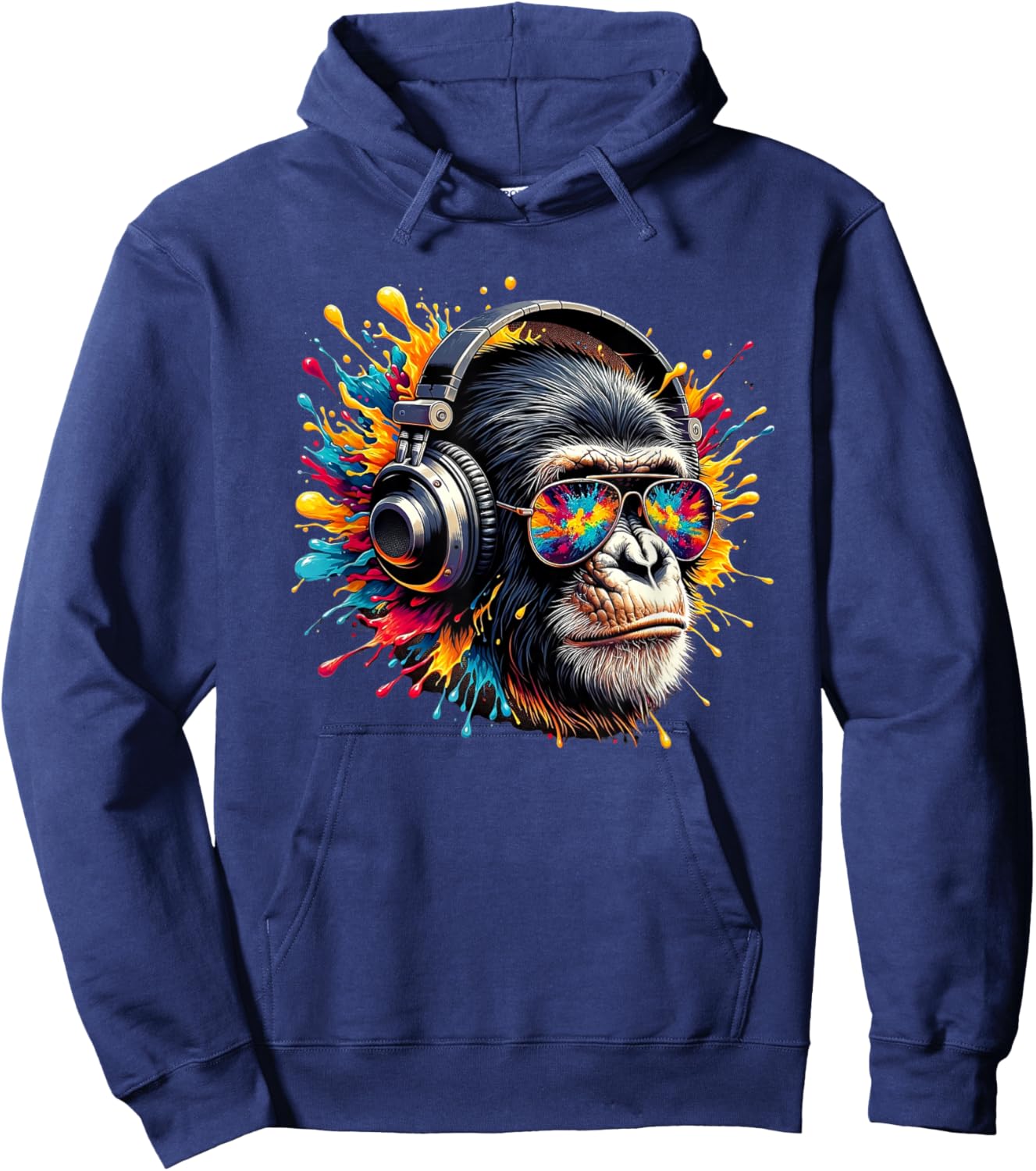DJ Monkey Affen mit Sonnenbrille Hoodie - Hoodie | Navy