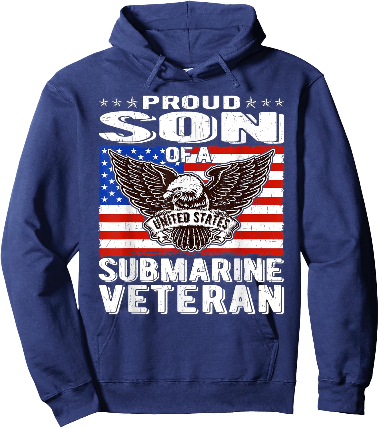 Proud Son Of Submarine Veteran Patriotic Military Family Hoodie - Hoodie | Navy