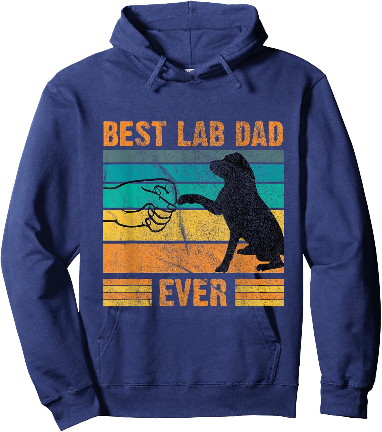 Best Lab Dad Ever Dog Lover Father's Day Gift Hoodie - Hoodie | Navy