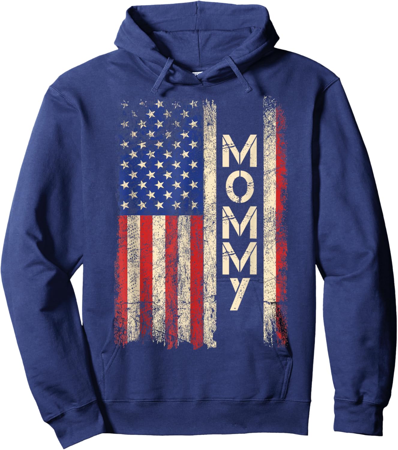 Mommy American Flag Mother's Day Hoodie - Hoodie | Navy