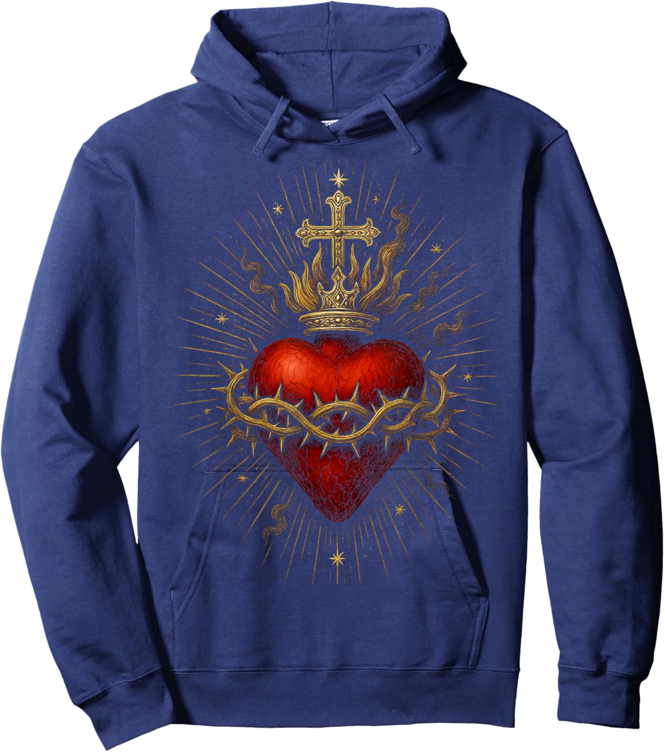 Sacred Heart of Jesus Catholic Christian Church Faith Hoodie - Hoodie | Navy