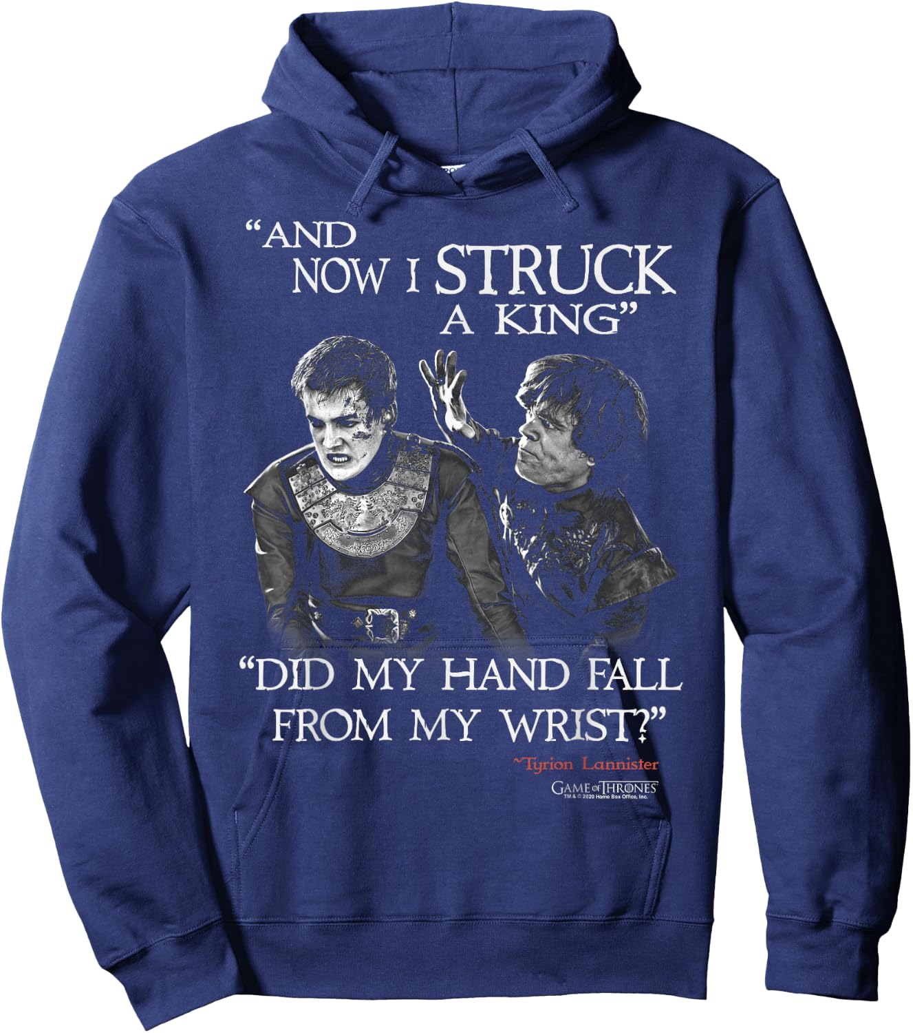 Game Of Thrones Tyrion & Joffrey And Now I Struck A King Hoodie - Hoodie | Navy