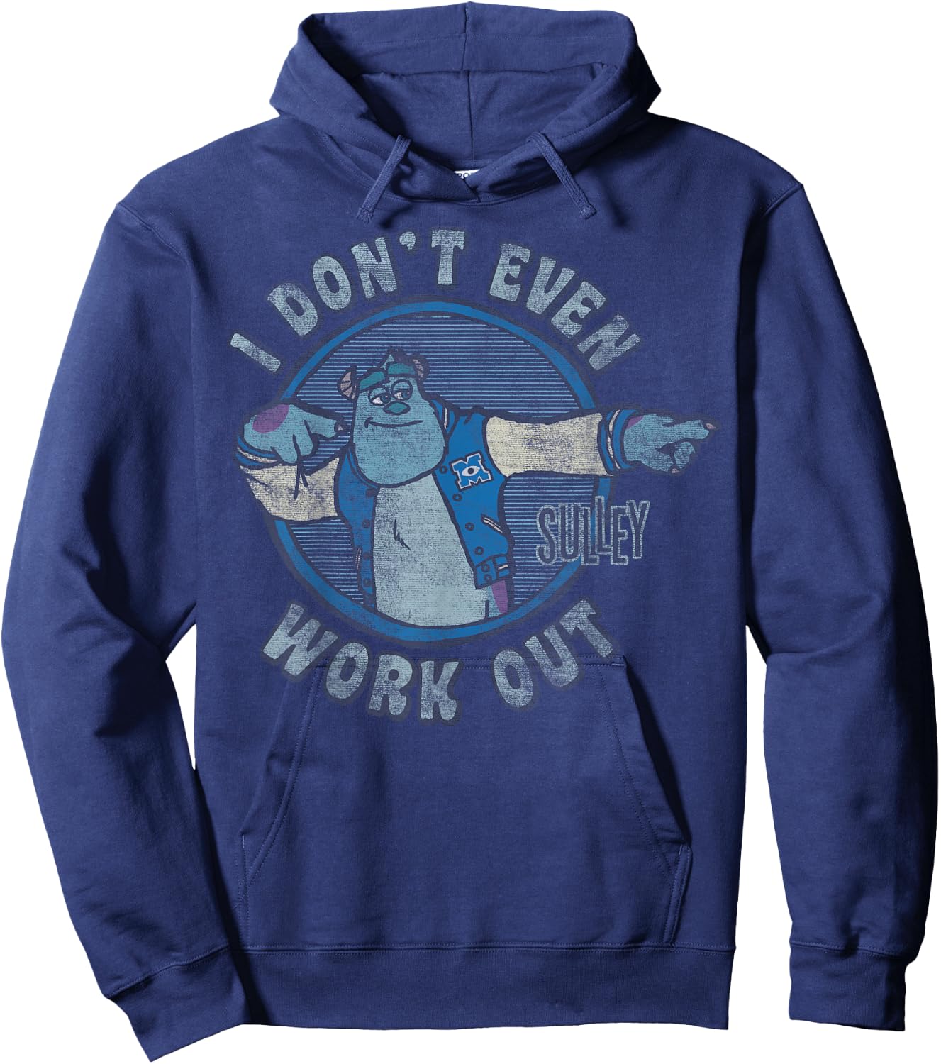 Disney Pixar Monsters Inc. Sulley Doesn't Even Workout Hoodie - Hoodie | Navy