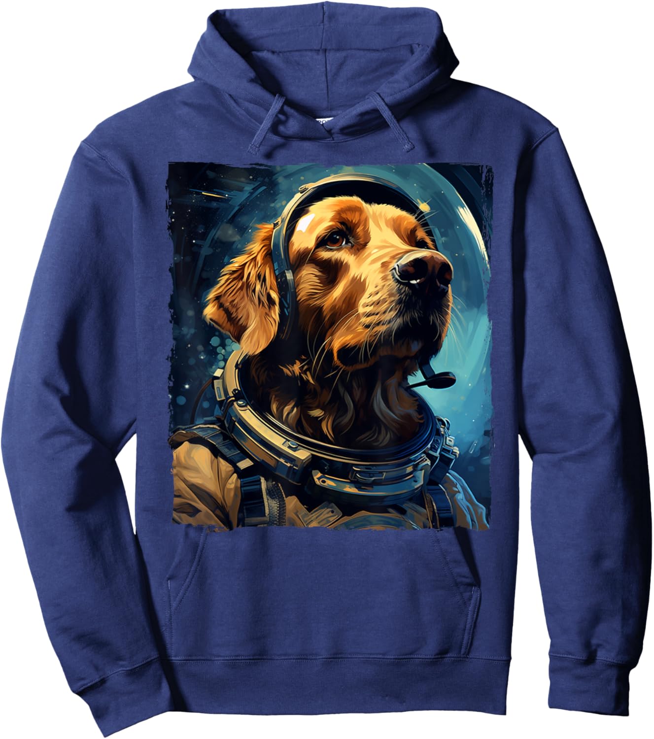 Golden Retriever Funny Golden Retriever Astronaut Hoodie - Hoodie | Navy