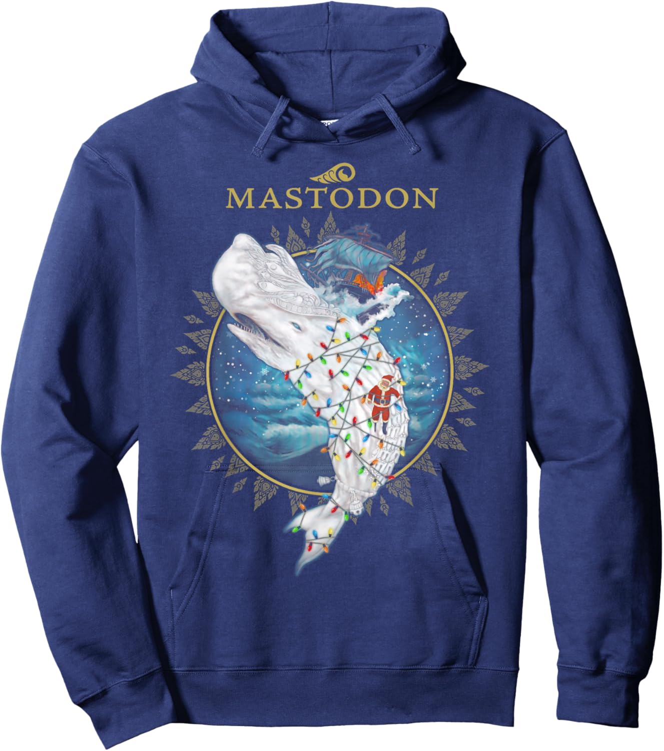 Mastodon Leviathan Holiday Hoodie - Hoodie | Navy