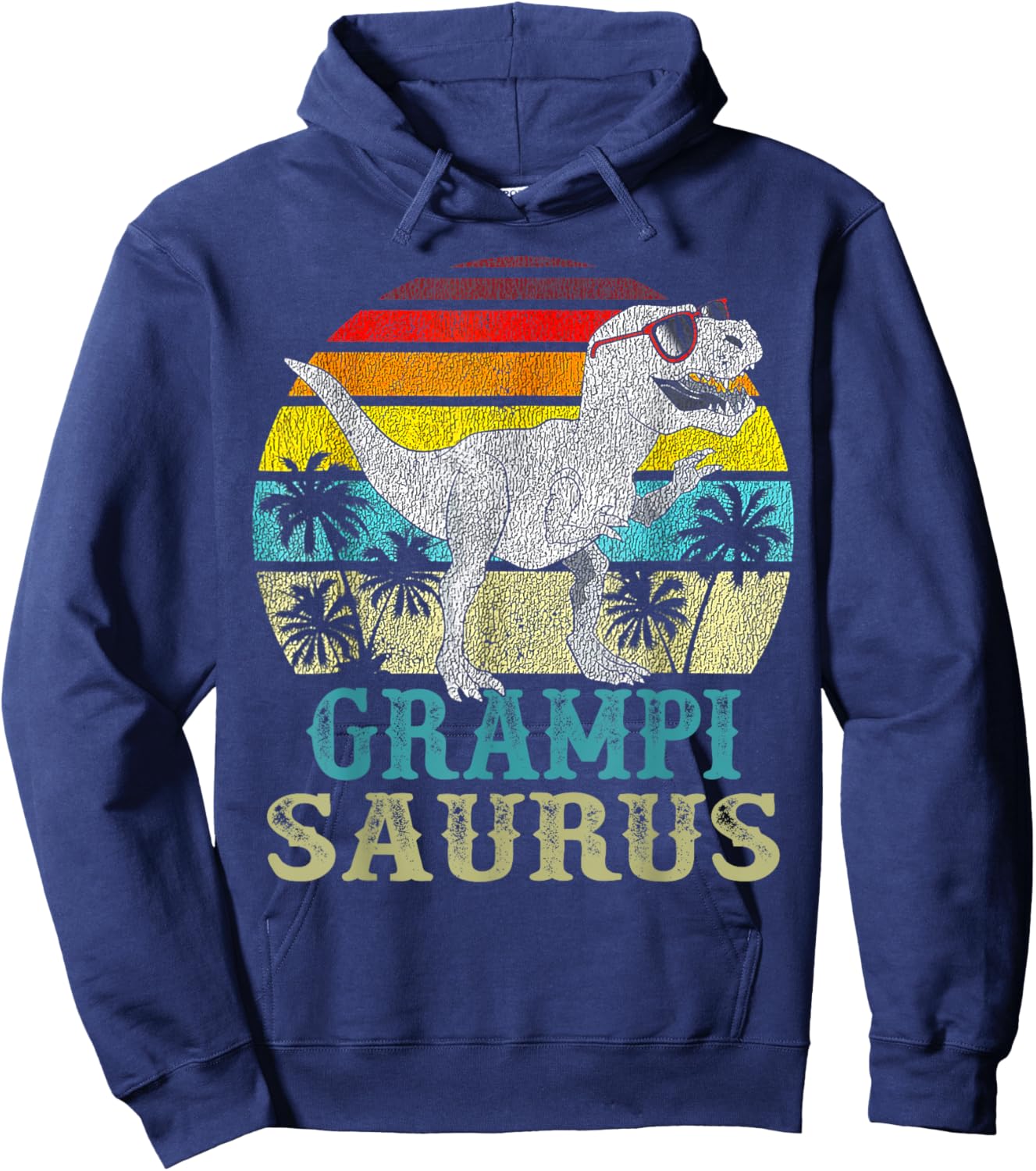 Grampisaurus T Rex Dinosaur Grampi Saurus Family Matching Hoodie - Hoodie | Navy