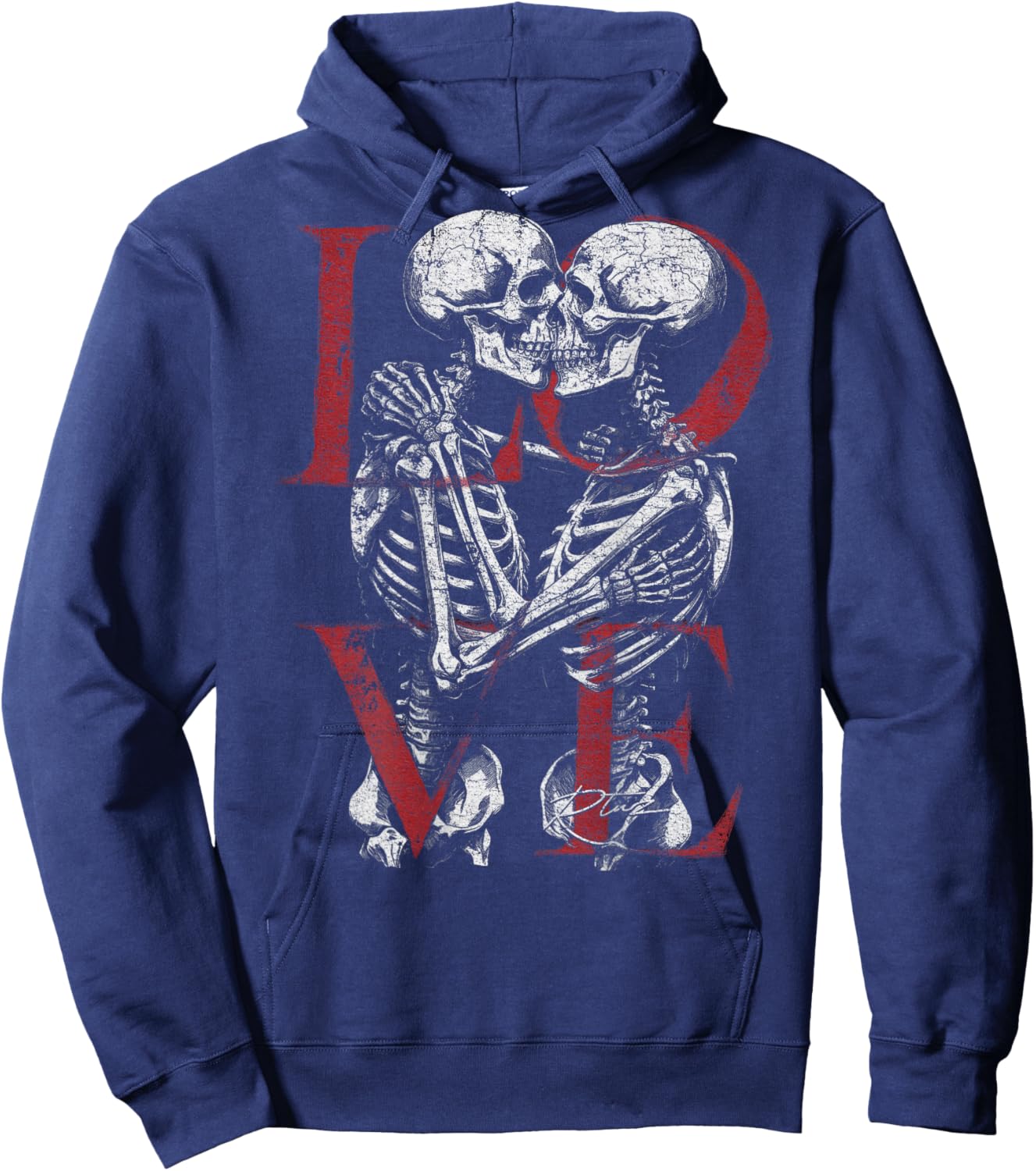 Backprint Streetwear Retro Mode Vintage Fashion Damen Herren Hoodie - Hoodie | Navy