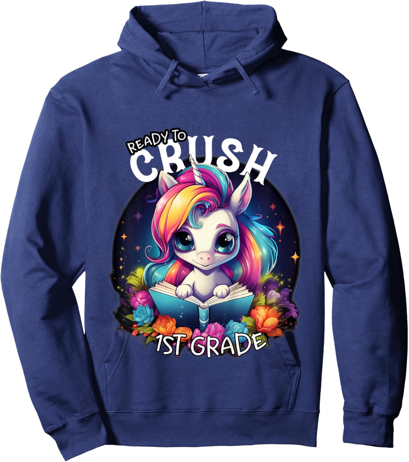 Kids Ready to Crush 1st grade Unicorn goodbye Kindergarten school Hoodie - Hoodie | Navy