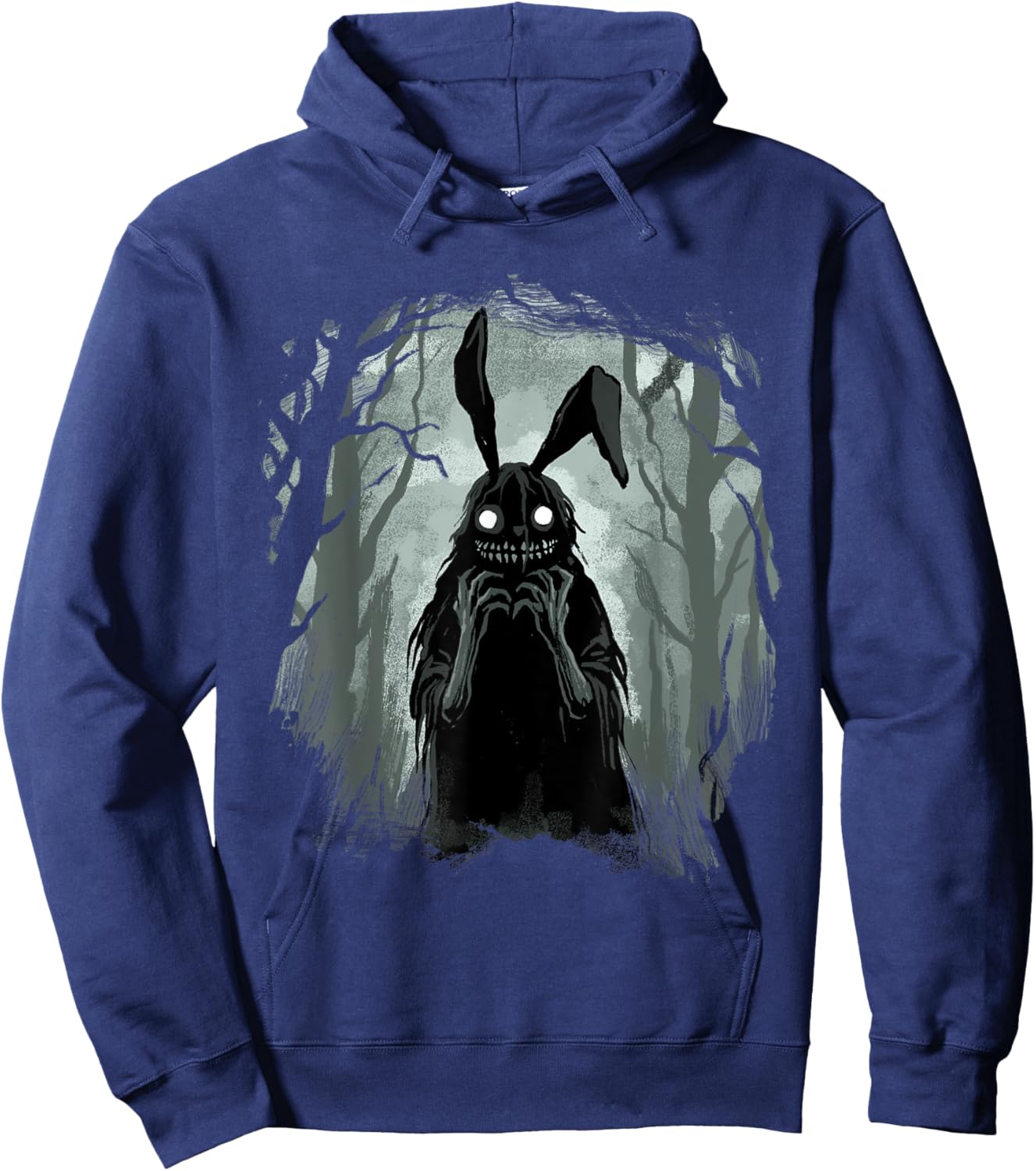 Gothic Shirt Creepy Bunny Goth Rabbit Evil Rabbit Weirdcore Hoodie - Hoodie | Navy